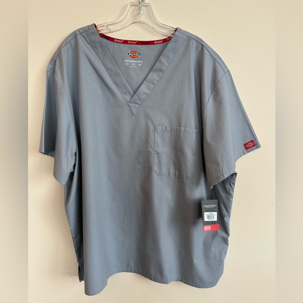 Dickies Steel Gray Scrub Top